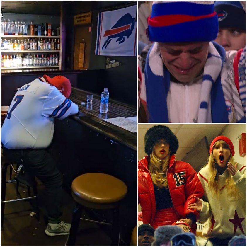 Depressing Bar Scene Shows Sad Bills Fan Being Force-Fed Taylor Swift ...