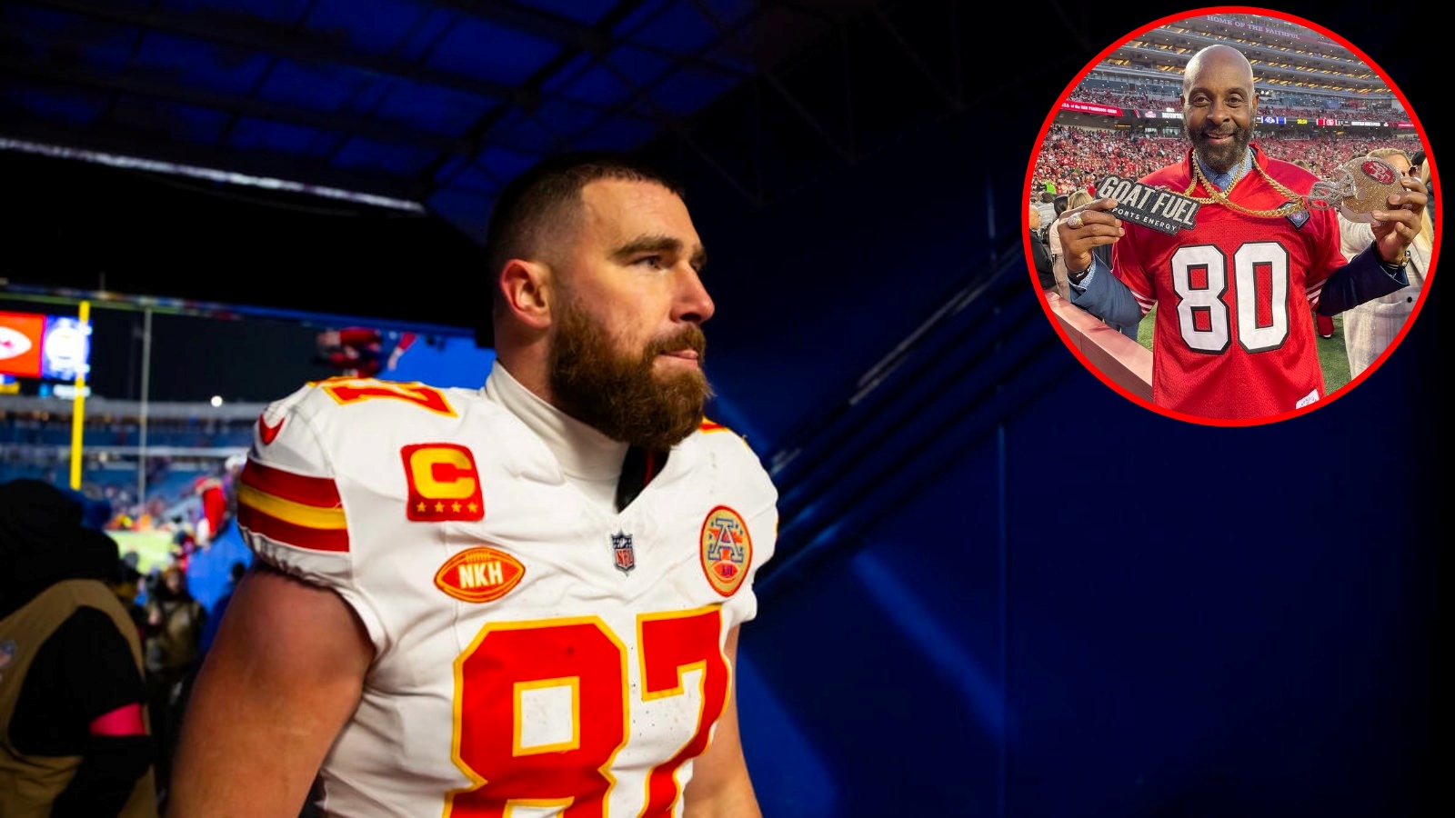 Statistics show that the Chiefs’ Travis Kelce has a chance to break all of Jerry Rice’s playoff