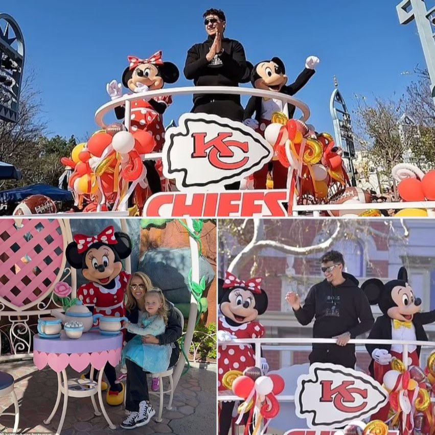 Patrick Mahomes Celebrates Chiefs’ Super Bowl 2024 Win at Disneyland ...