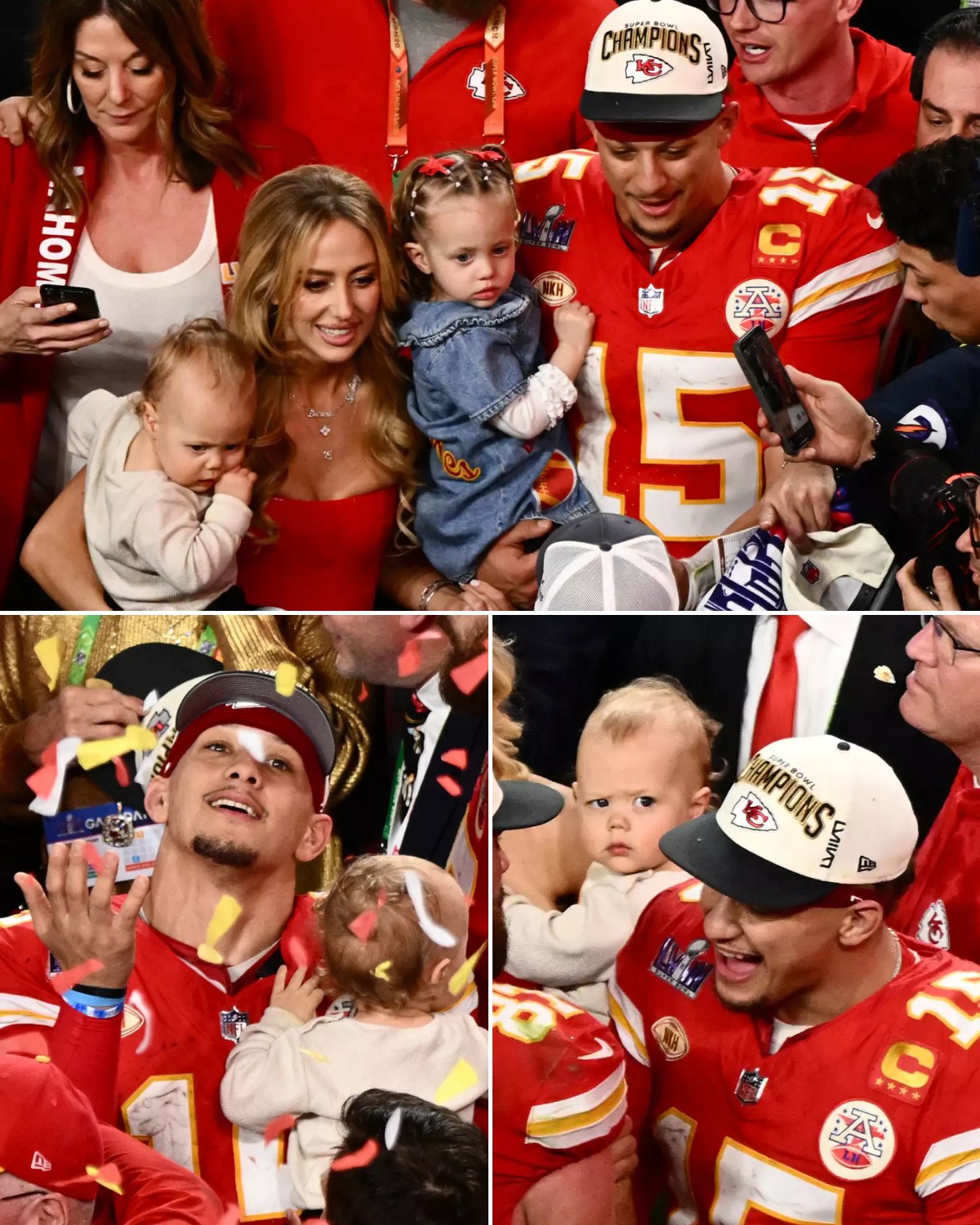 Patrick Mahomes’ Tired Toddlers Steal the Show as Super Bowl Champion