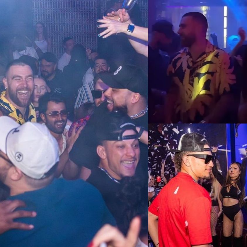 Patrick Mahomes with Travis Kelce parties in Las Vegas again, celebrating a friend's Bachelor