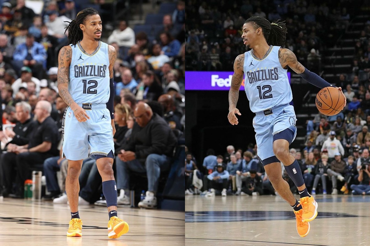 Ja Morant wearing WNBA-inspired Nike Ja 1s in a win against the Spurs ...