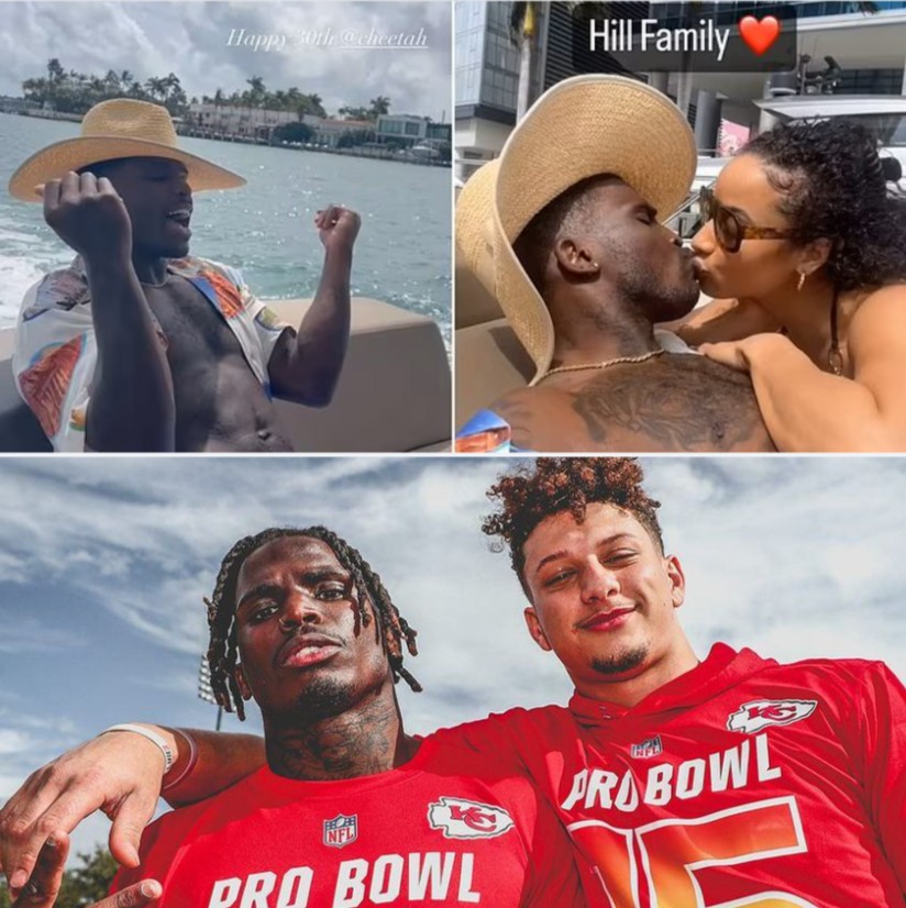 Tyreek Hill celebrates 30th birthday on yacht with wife amid lawsuit ...