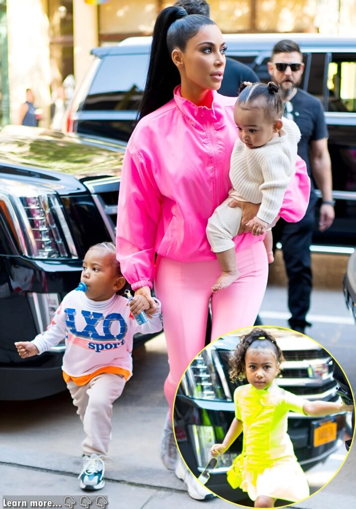 Kim Kardashian Made A Rare Appearance Leading Her Children North, Sant