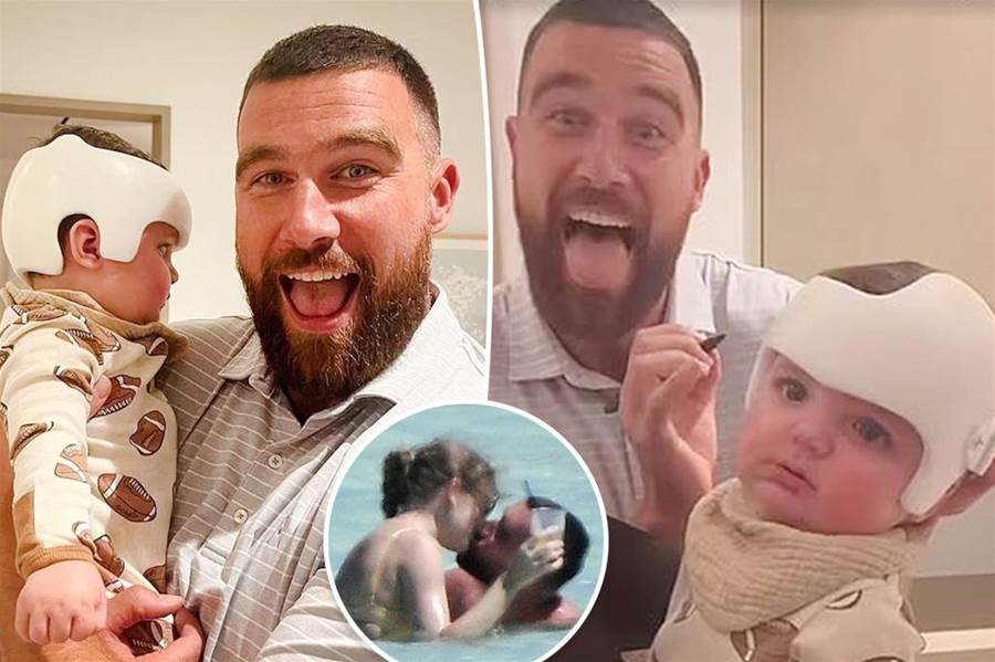 ‘Uncle’ Travis Kelce adorably bonds with Chandler Parsons’ baby amid