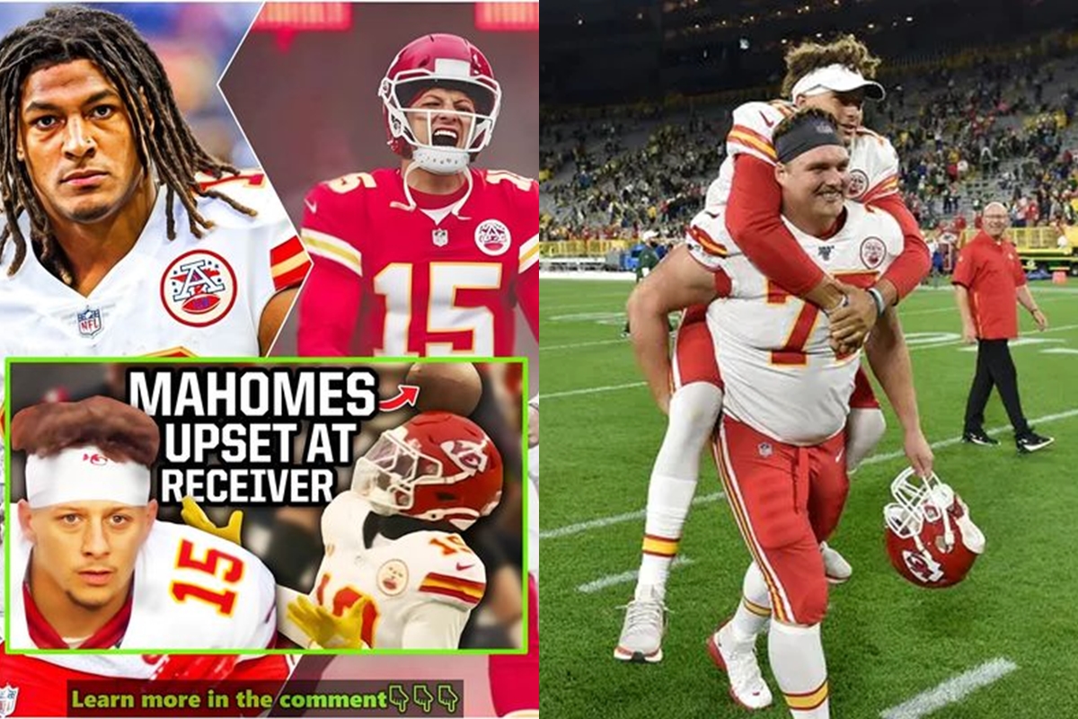PATRICK MAHOMES GETS MAD AFTER KADARIUS TONEY’S DROP LEADS TO