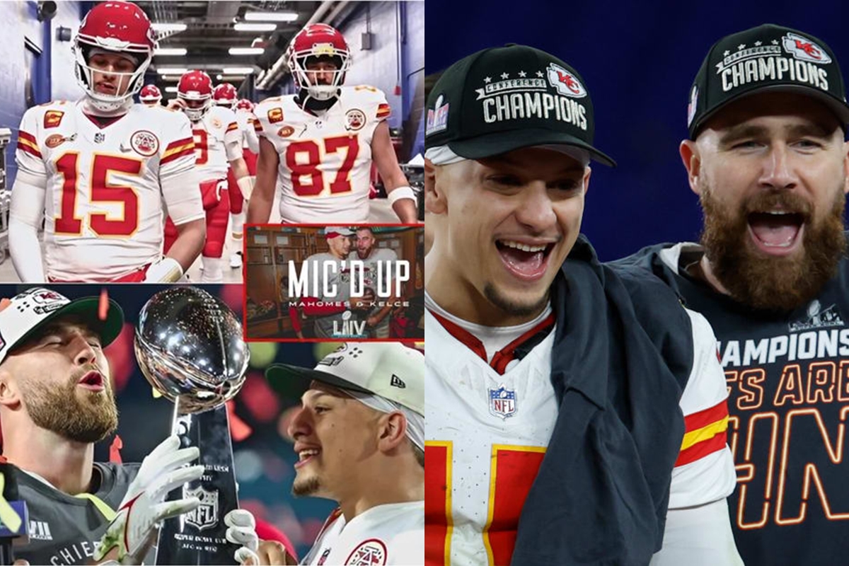 Patrick Mahomes & Travis Kelce Mic’d Up During Super Bowl News(02)