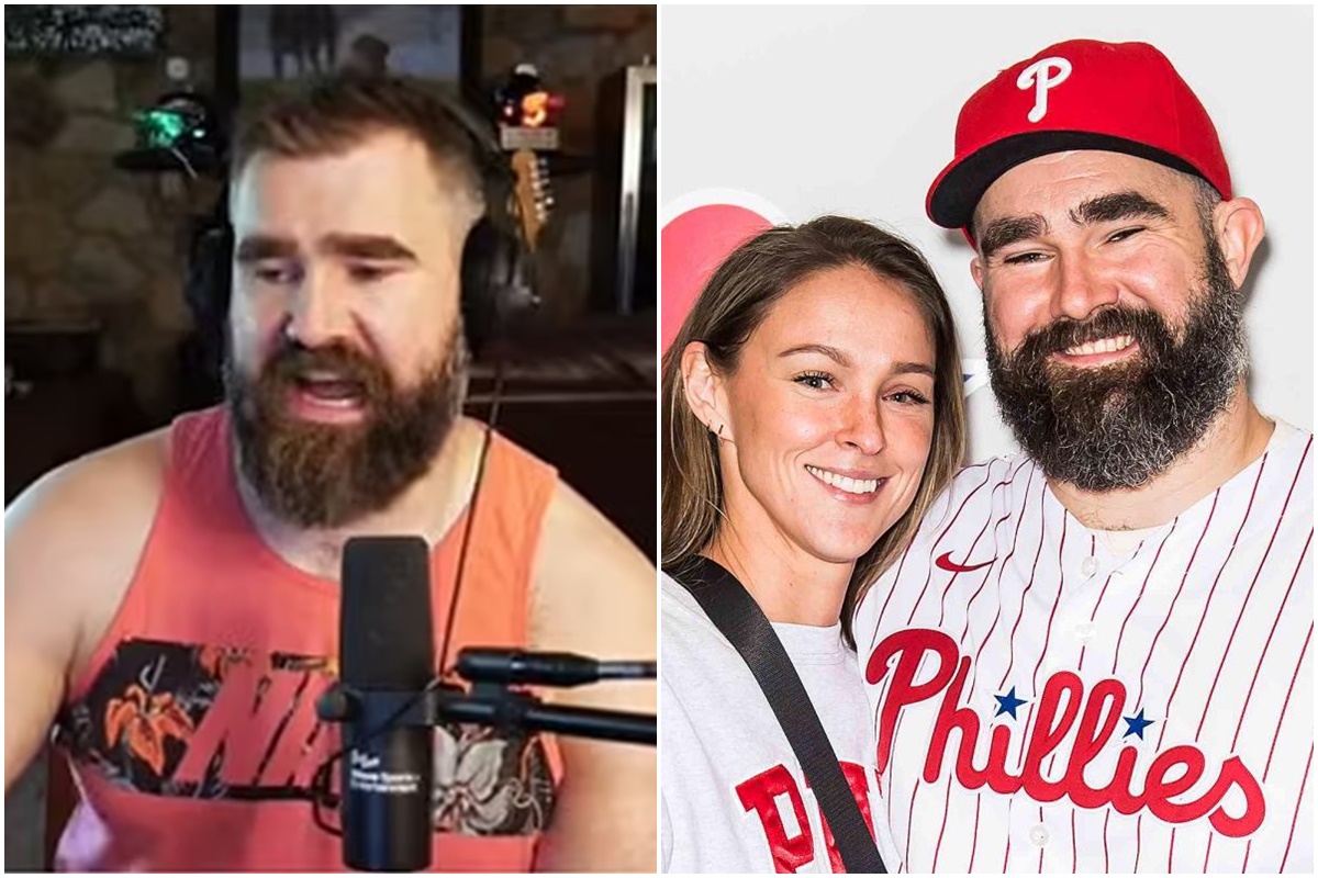 Jason Kelce reveals he's 'almost a MONTH late' with wife Kylie's(02)
